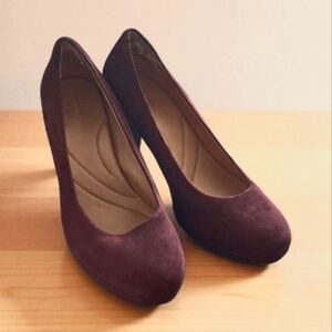 Clarks Wessex Suede Platform Heel